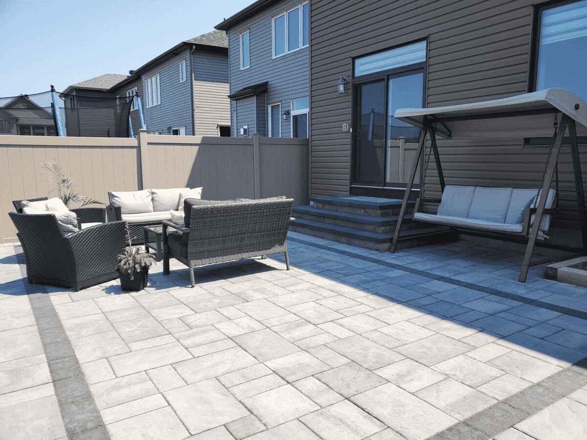 Back yard interlock patio