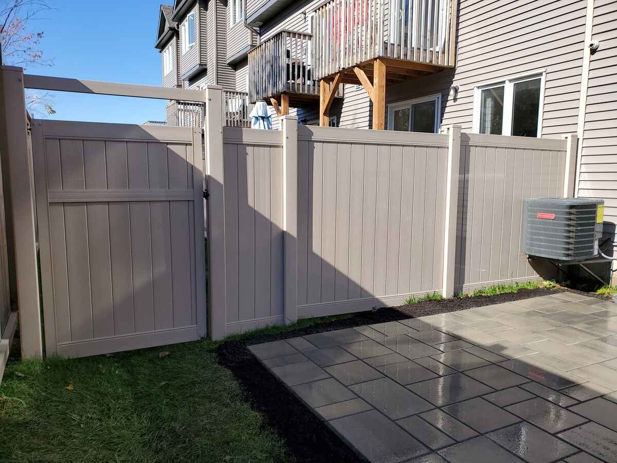 PVC fence installation